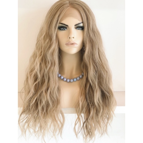 Her Wig Closet Accessories - 24" Ash Blonde Lace Wig Long Wavy | Abigail